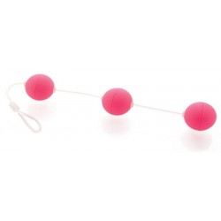 Анальная цепочка из 3 розовых шариков