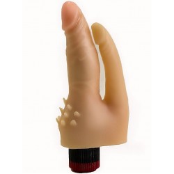 Анально-вагинальный вибромассажёр с шипами для массажа клитора - 17 см.