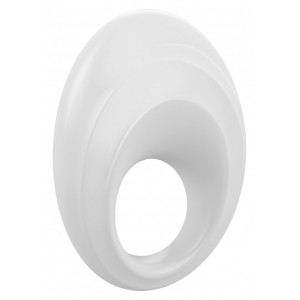 Белое эрекционное кольцо B5 с вибрацией