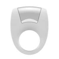 Белое эрекционное кольцо B8 с вибрацией