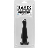 Черная анальная пробка Basix Rubber - 15 см.