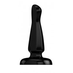 Черный анальный стимулятор с гранями Bottom Line Model 3 - 10,5 см.