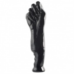 Черный фаллоимитатор-кулак - 28 см.