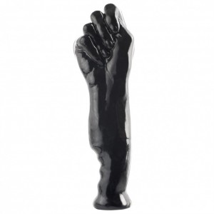 Черный фаллоимитатор-кулак - 28 см.