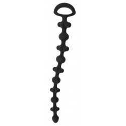 Чёрная анальная цепочка Flower Chain - 26,5 см.