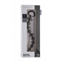 Чёрная анальная цепочка Royal Chain - 26 см.