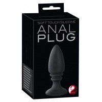 Чёрная анальная пробка Anal Plug - 12,5 см.