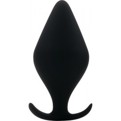 Чёрная анальная пробка Butt Plug with Handle Medium - 12 см.
