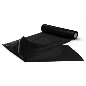 Чёрная широкая лента для тела Body Bondage Tape - 20 м.
