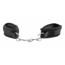 Чёрные наручники с карабинами Beginners Handcuffs