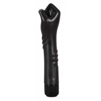 Чёрный вибратор-рука для фистинга The Black Fist Vibrator - 24 см.