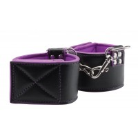 Чёрно-фиолетовые двусторонние наручники Reversible Wrist Cuffs