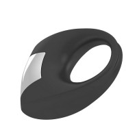 Чёрное эрекционное кольцо B8 с вибрацией
