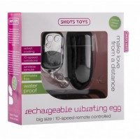 Чёрное перезаряжаемое виброяйцо с ДУ Rechargeable Vibrating Egg