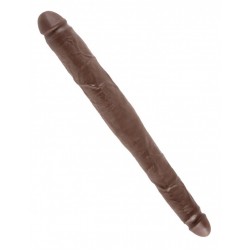 Двусторонний коричневый дилдо 16 Tapered Double Dildo - 40,6 см.