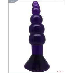 Фиолетовая гелевая анальная ёлочка - 17 см.