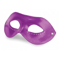 Фиолетовая кожаная маска со стразами Diamond Mask