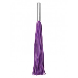 Фиолетовая плётка Leather Whip Metal Long - 49,5 см.