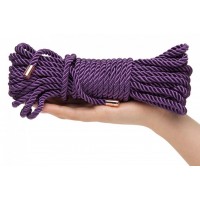 Фиолетовая веревка для связывания Want to Play? 10m Silky Rope - 10 м.