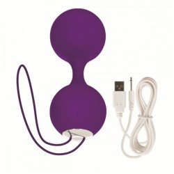 Фиолетовые вагинальные шарики Embrace с вибрацией