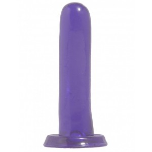 Фиолетовый анальный фаллоимитатор Smoothy - 13,3 см.