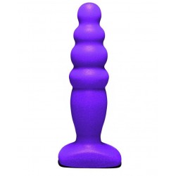 Фиолетовый анальный стимулятор Small Bubble Plug - 11 см.