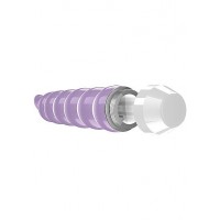 Фиолетовый фигурный вибратор Lacee с тонким кончиком - 15,5 см.