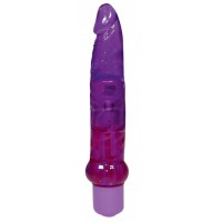 Фиолетовый гелевый анальный вибратор - 17 см.