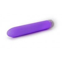 Фиолетовый классический вибромассажер Climax Smooth - 15,2 см.