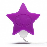 Фиолетовый клиторальный стимулятор-звезда SILICONE PINK STAR CLITORAL VIBRATOR