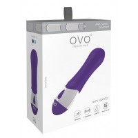 Фиолетовый мини-вибратор OVO D6