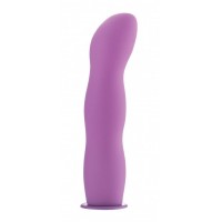 Фиолетовый страпон Deluxe Silicone Strap On 8 Inch с волнистой насадкой - 20,5 см.