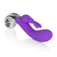 Фиолетовый вибратор Embrace Bunny Wand - 21 см.