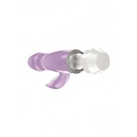 Фиолетовый вибратор Loraine со стимулятором клитора - 16,2 см.