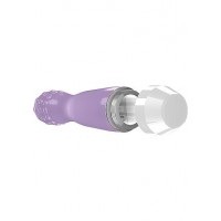 Фиолетовый вибратор Lowri с покрытой шишечками головкой - 15 см.