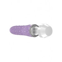 Фиолетовый вибратор Loyce с шишечками по всей длине - 14,8 см.