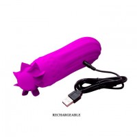 Фиолетовый вибратор с ротацией головки Pretty Love Abbott