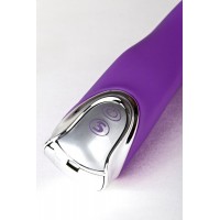 Фиолетовый вибратор The Olympia с загнутым кончиком - 18,5 см.