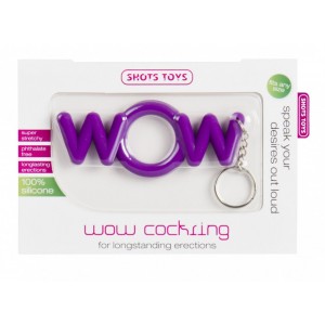 Фиолетовое эрекционное кольцо-брелок WOW Cockring