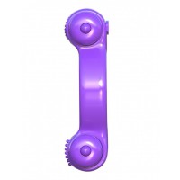 Фиолетовое эрекционное кольцо с 2 виброэлементами Magic Touch Couples Ring