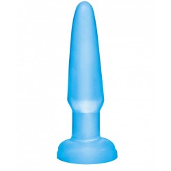 Голубая анальная пробка Beginners Butt Plug - 10,9 см.