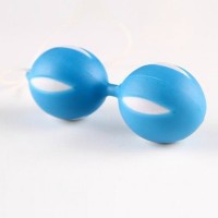 Голубые вагинальные шарики SMART BALLS в блистере - 3 см.