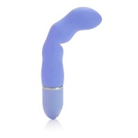 Голубой гнущийся вибратор 10-Function Silicone Pleasure Bendie Wavy G s - 17,8 см.