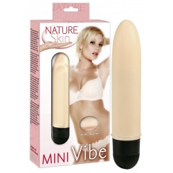 Классический мини-вибратор Natur Skin Mini Vibe - 13 см.