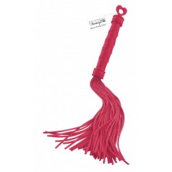 Красная многохвостая плеть Silicone Bondage Whip - 32 см.
