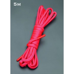 Красная шелковистая веревка для связывания - 5 м.
