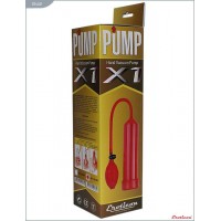 Красная вакуумная помпа Eroticon PUMP X1 с грушей