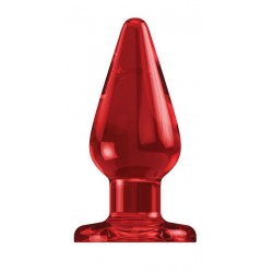 Красный акриловый анальный стимулятор Bottom Line Model 2 - 13 см.
