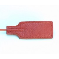 Красный кожаный стек с прямоугольным шлепком - 68 см.