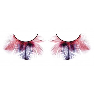 Красно-фиолетовые ресницы-перья